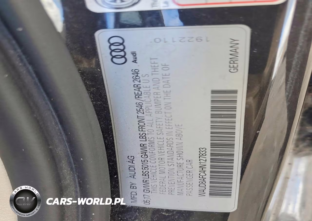 2017 Audi A6 Premium Plus VIN:WAUD8AFC4HN127833 - 12