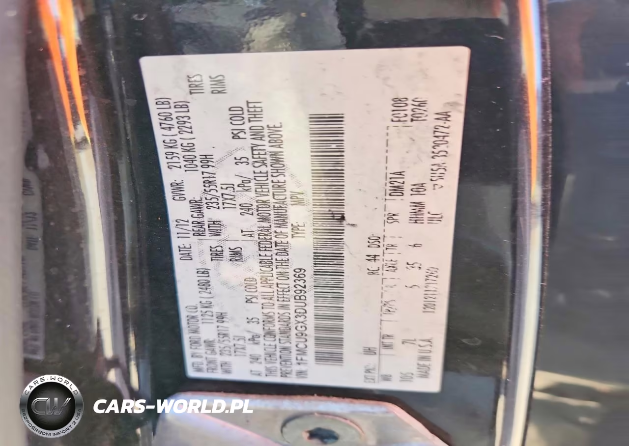 2013 Ford Escape Se VIN:1FMCU9GX3DUB92369 - 13