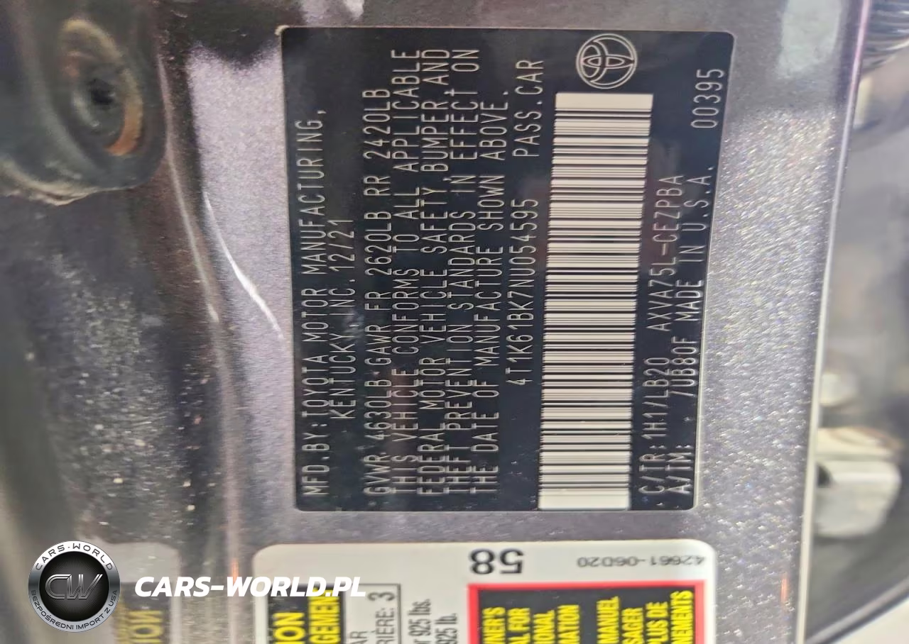 2022 Toyota Camry Xse VIN:4T1K61BK7NU054595 - 13