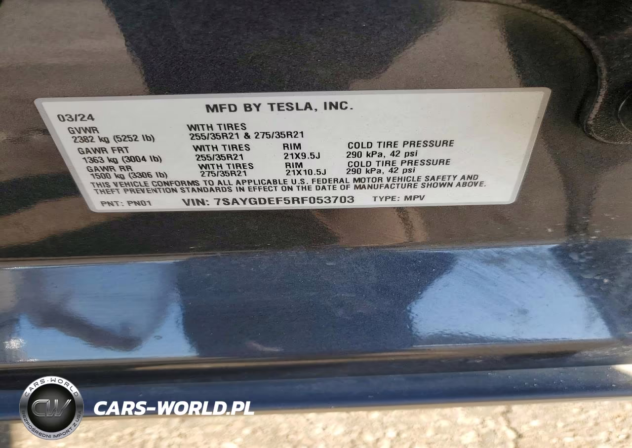 2024 Tesla Model Y VIN:7SAYGDEF5RF053703 - 12