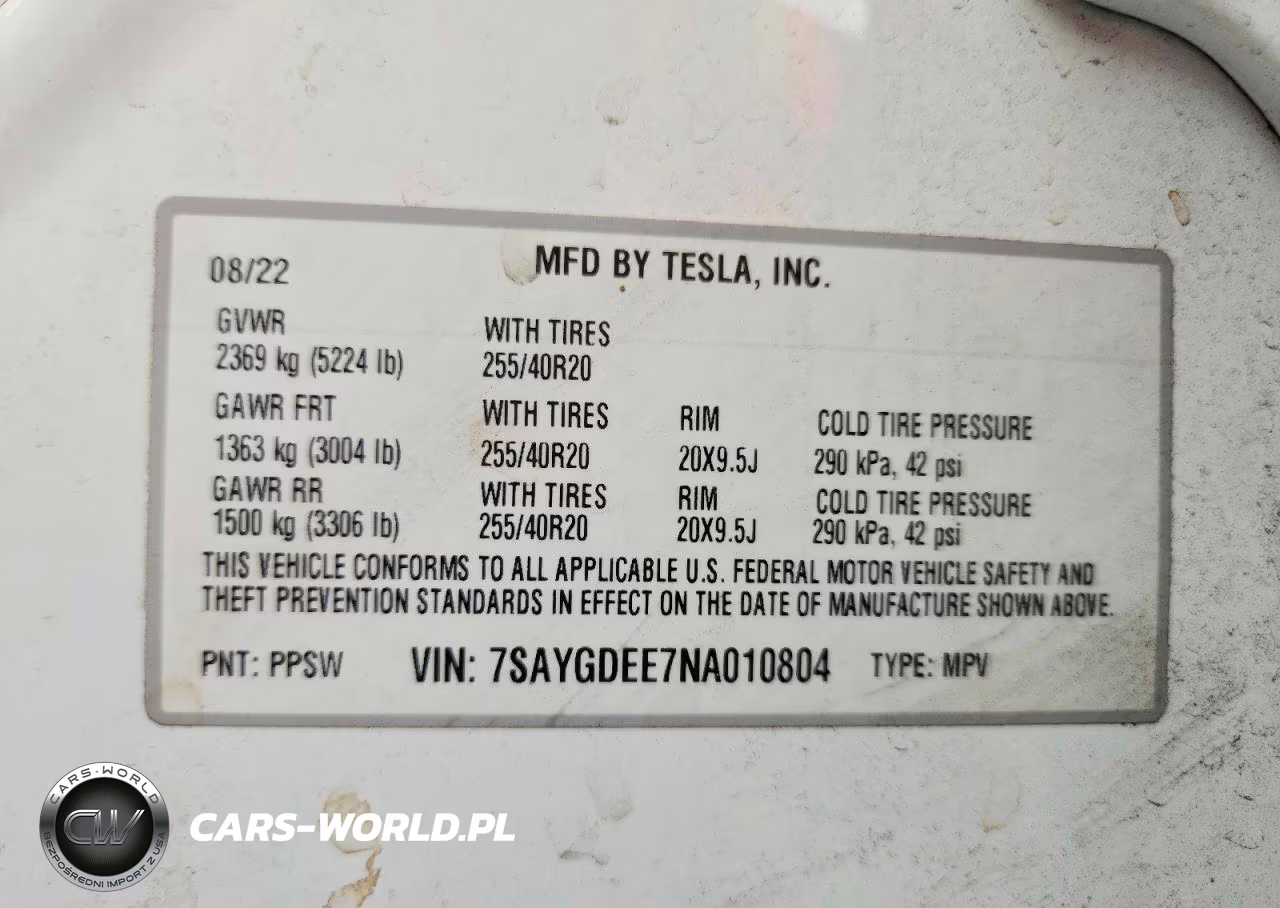 2022 Tesla Model Y Long Range Dual Motor All-Wheel Drive VIN:7SAYGDEE7NA010804 - 12
