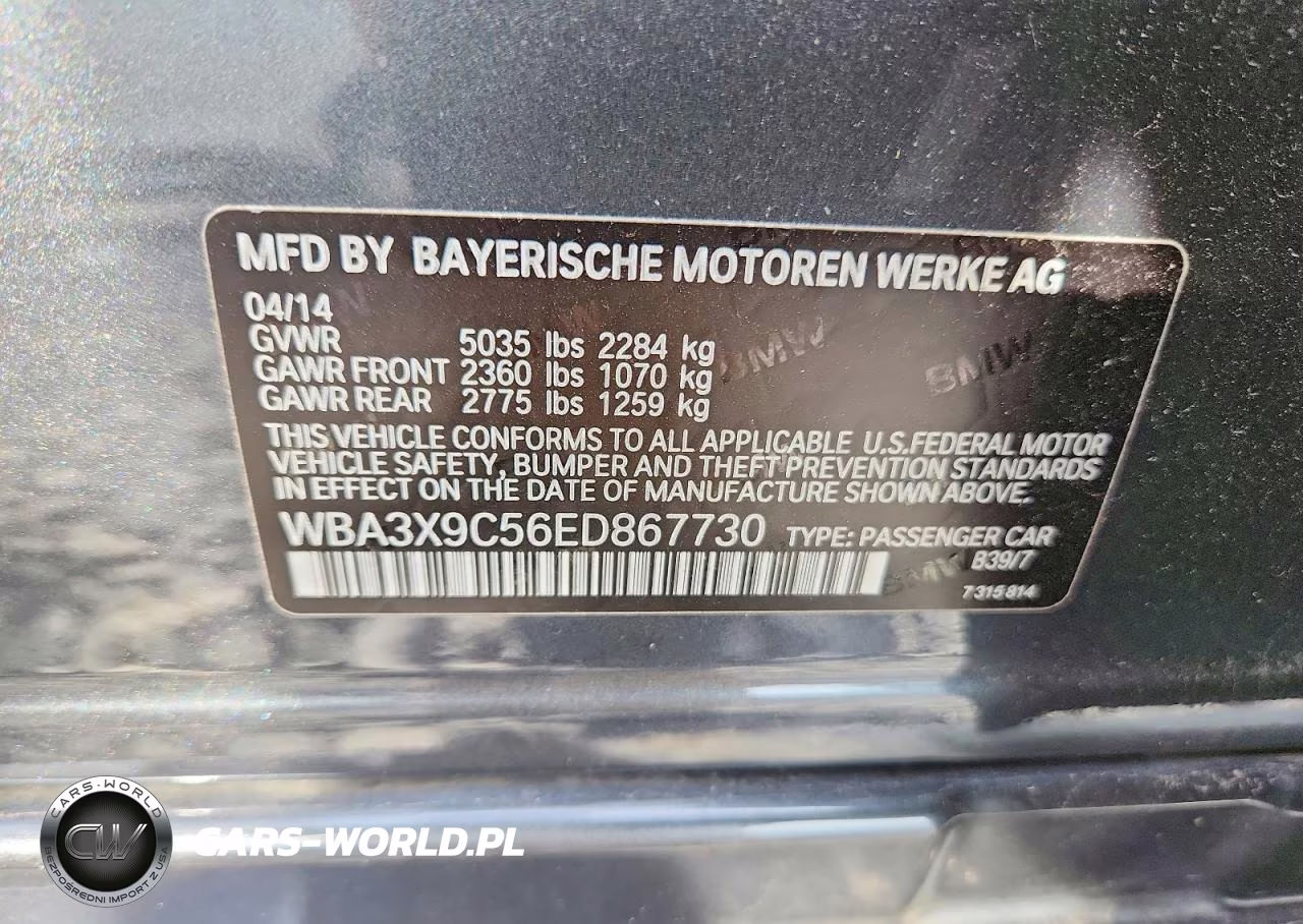 2014 BMW 335 Xigt VIN:WBA3X9C56ED867730 - 12
