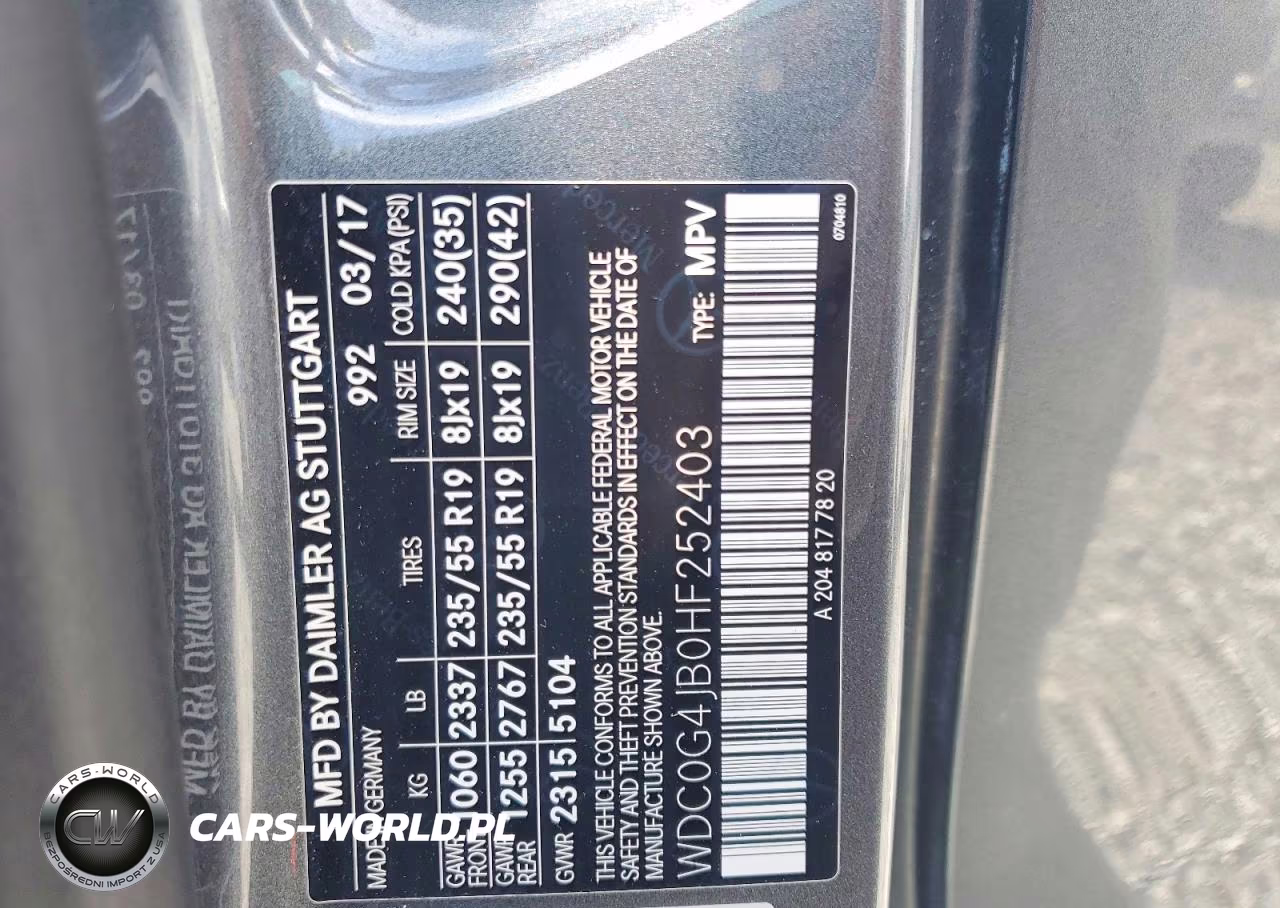 2017 Mercedes-Benz Glc 300 VIN:WDC0G4JB0HF252403 - 13
