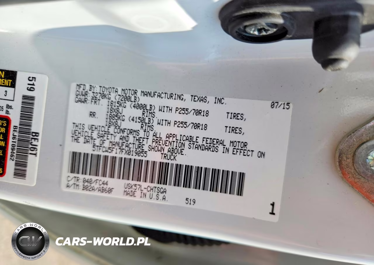 2015 Toyota Tundra Sr5 VIN:5TFCW5F17FX019055 - 12