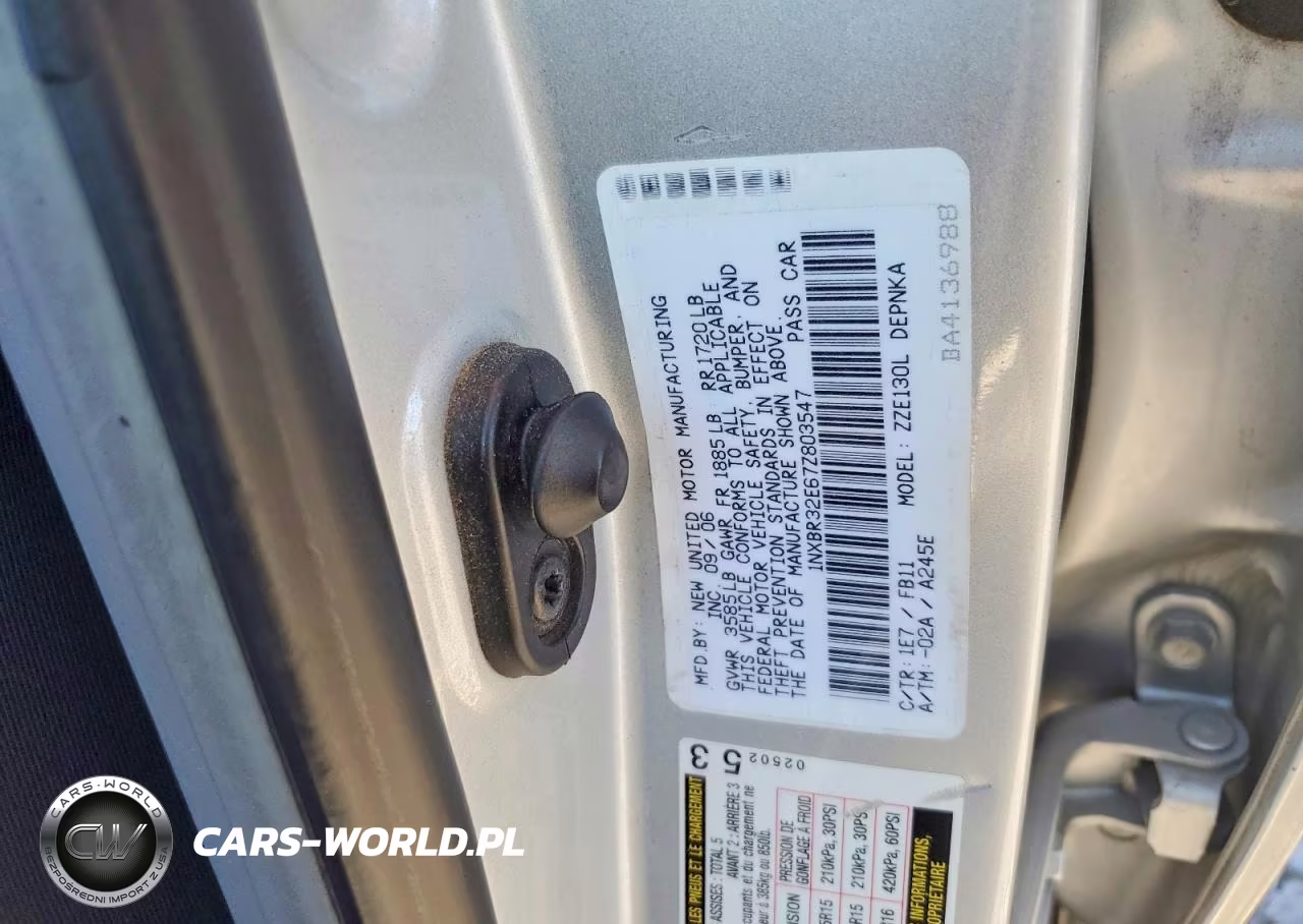 2007 Toyota Corolla Le VIN:1NXBR32E67Z803547 - 12