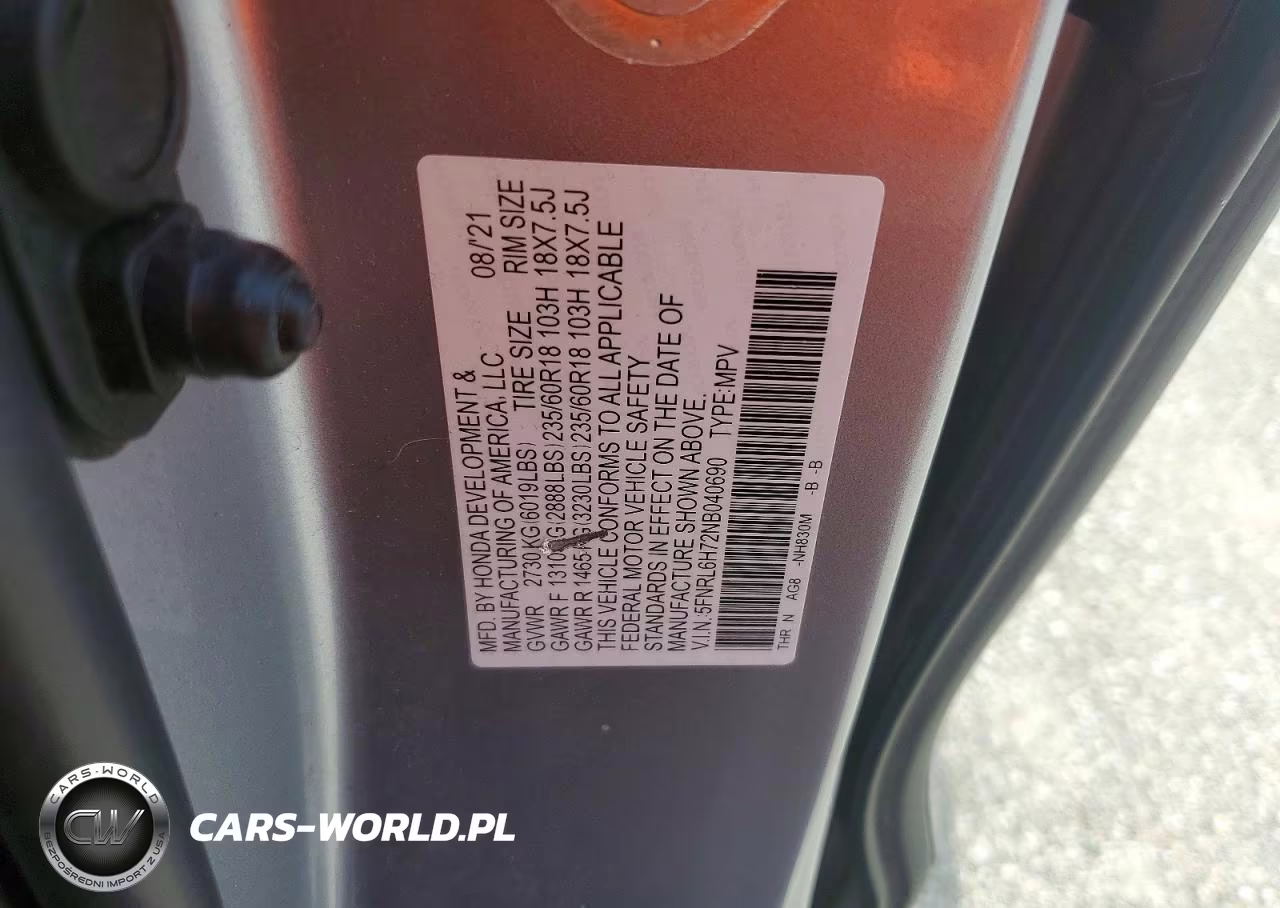 2022 Honda Odyssey Exl VIN:5FNRL6H72NB040690 - 13