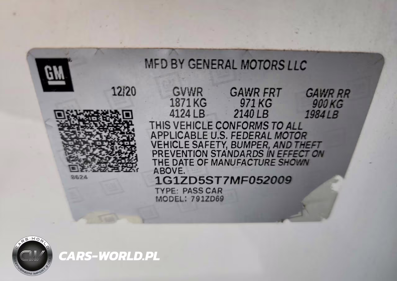 2021 Chevrolet Malibu Lt VIN:1G1ZD5ST7MF052009 - 12