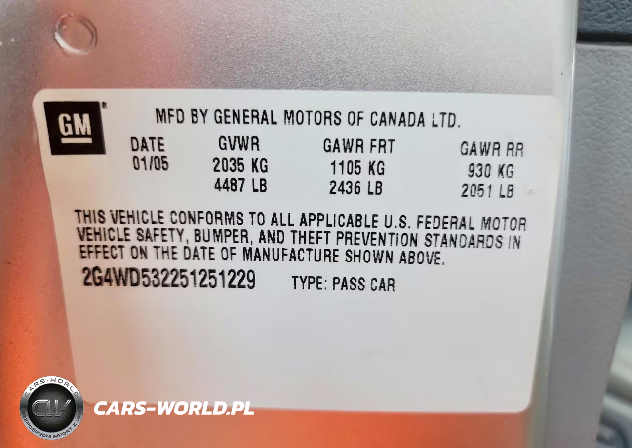 2005 Buick Lacrosse Cxl VIN:2G4WD532251251229 - 13