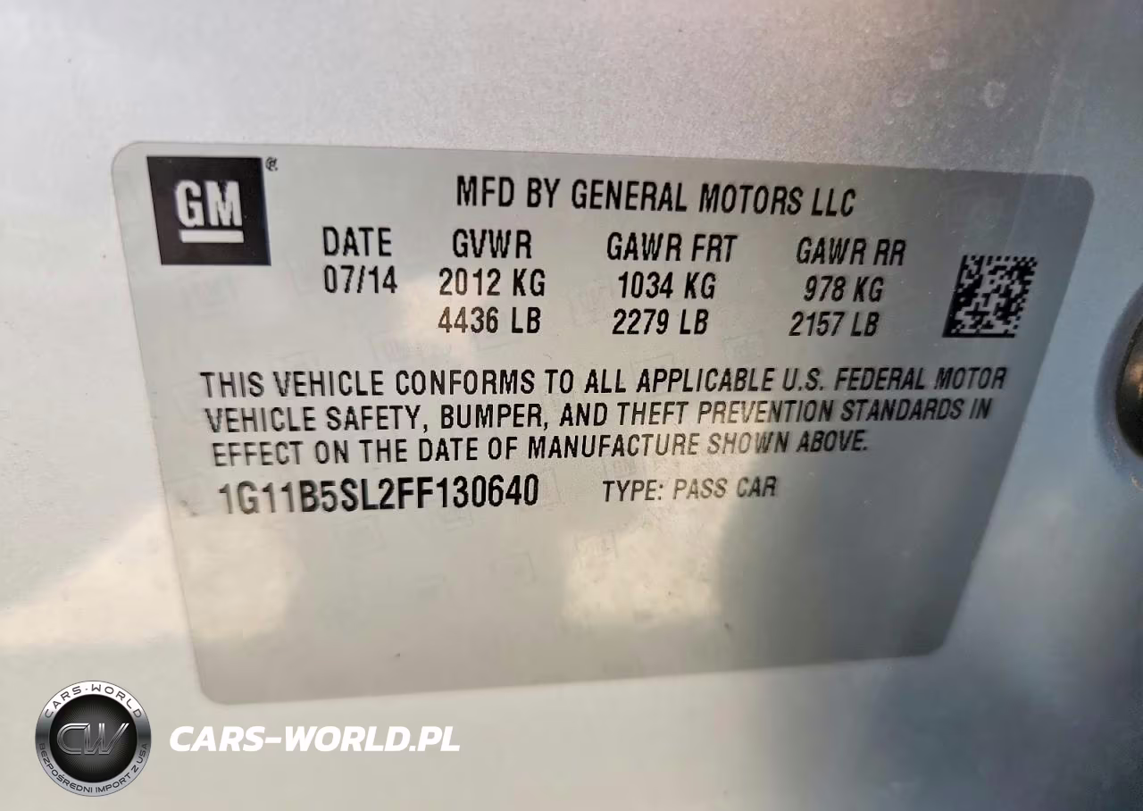 2015 Chevrolet Malibu Ls VIN:1G11B5SL2FF130640 - 12