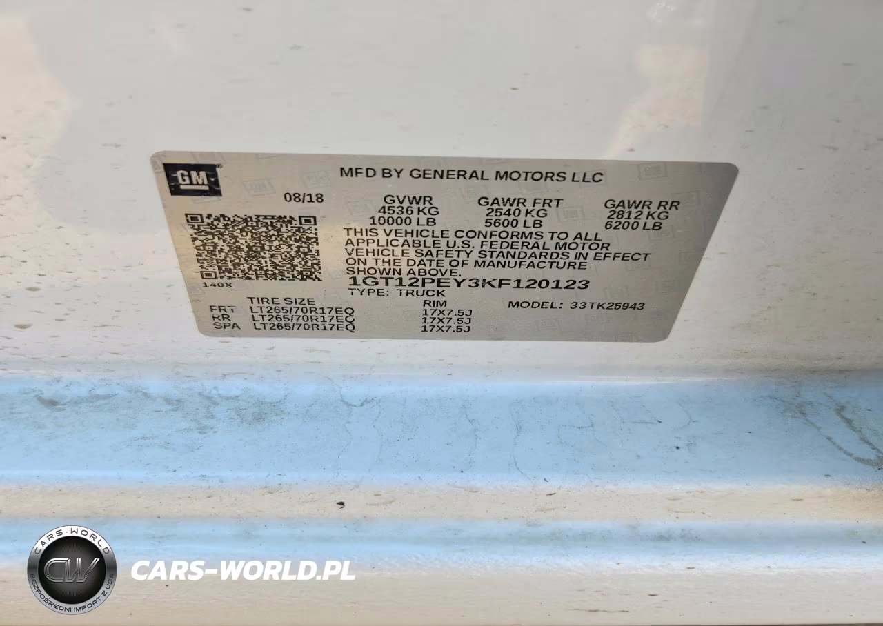 2019 GMC Sierra K2500 Sle VIN:1GT12PEY3KF120123 - 12