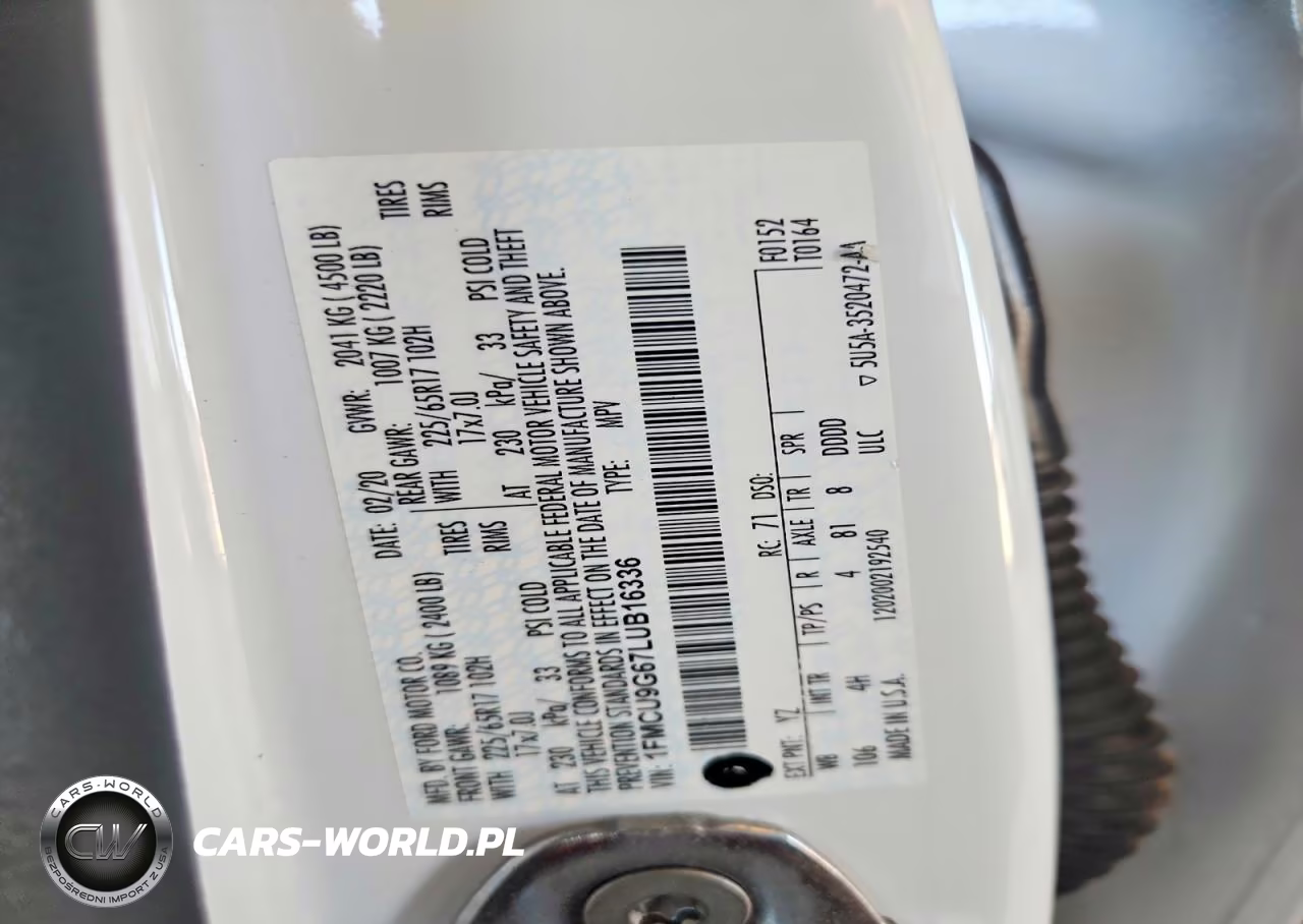 2020 Ford Escape Se VIN:1FMCU9G67LUB16336 - 12