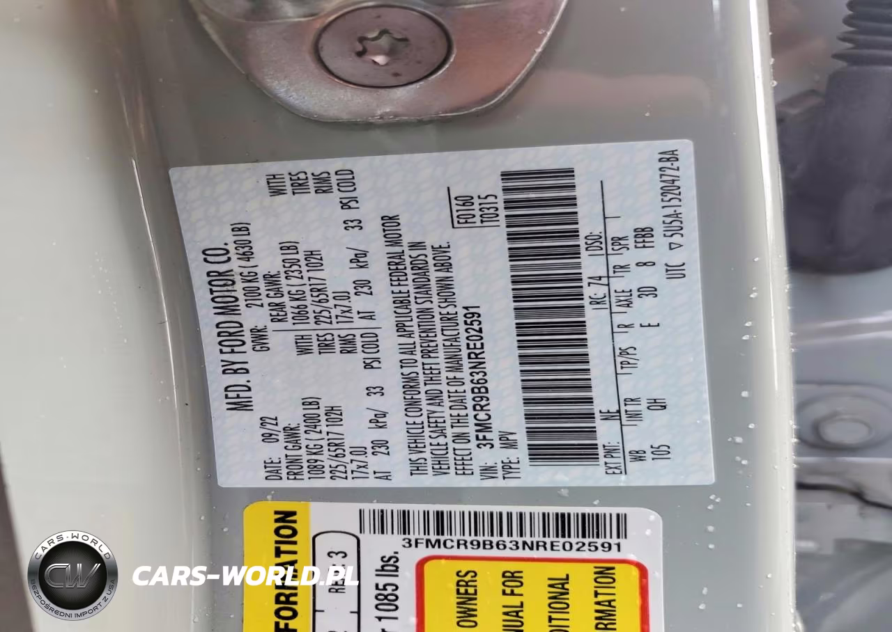 2022 Ford Bronco Sport Big Bend VIN:3FMCR9B63NRE02591 - 14