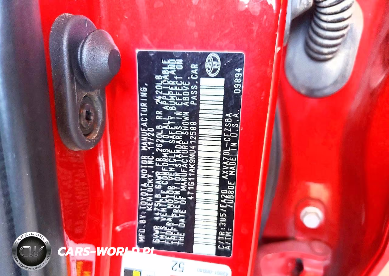 2021 Toyota Camry Se VIN:4T1G11AK9MU412588 - 12