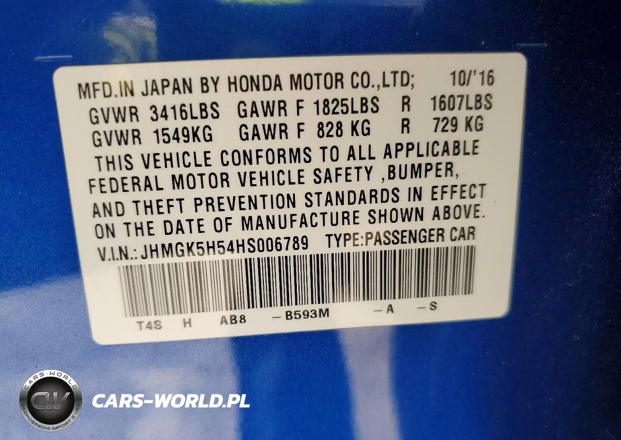 2017 Honda Fit Lx VIN:JHMGK5H54HS006789 - 14