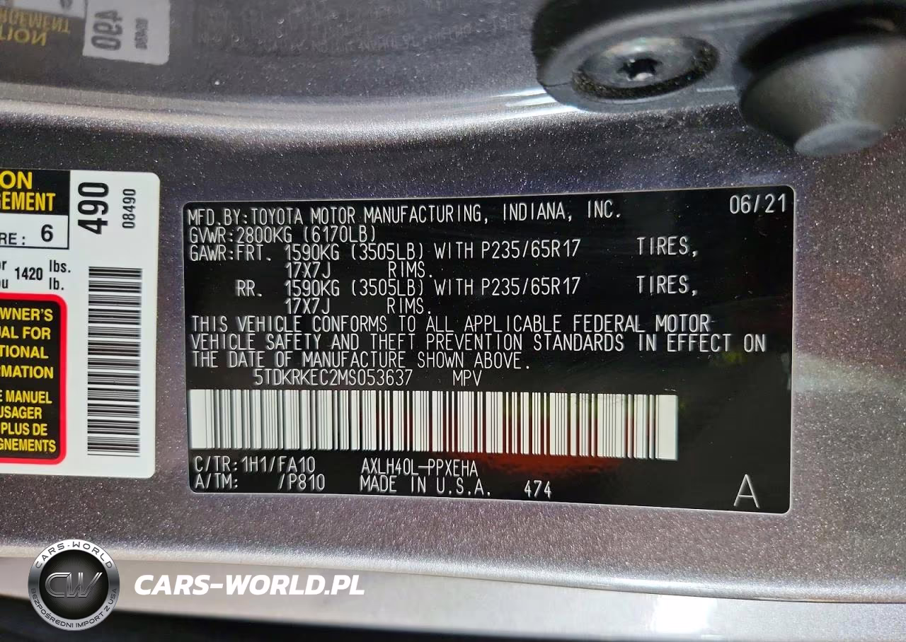2021 Toyota Sienna Le VIN:5TDKRKEC2MS053637 - 14