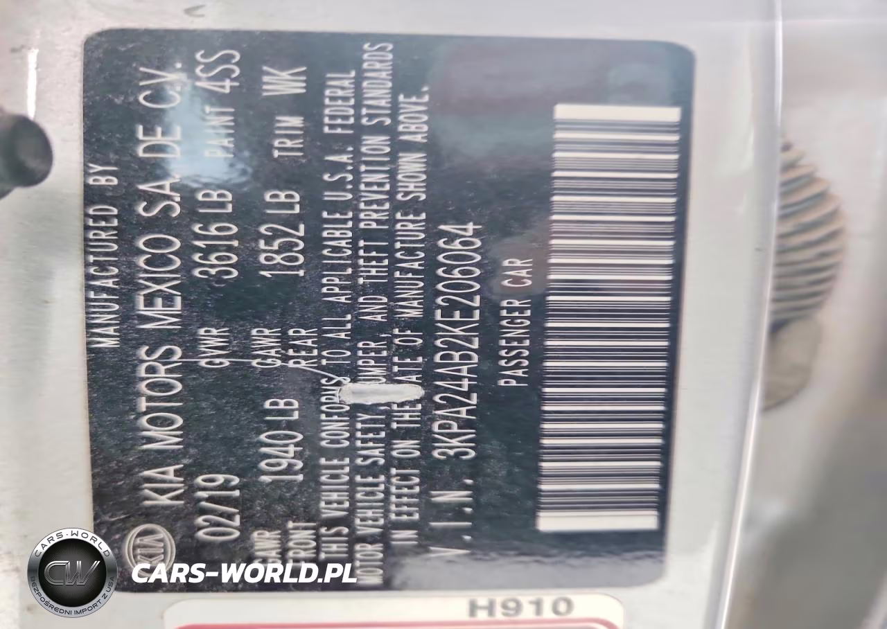 2019 Kia Rio S VIN:3KPA24AB2KE206064 - 13