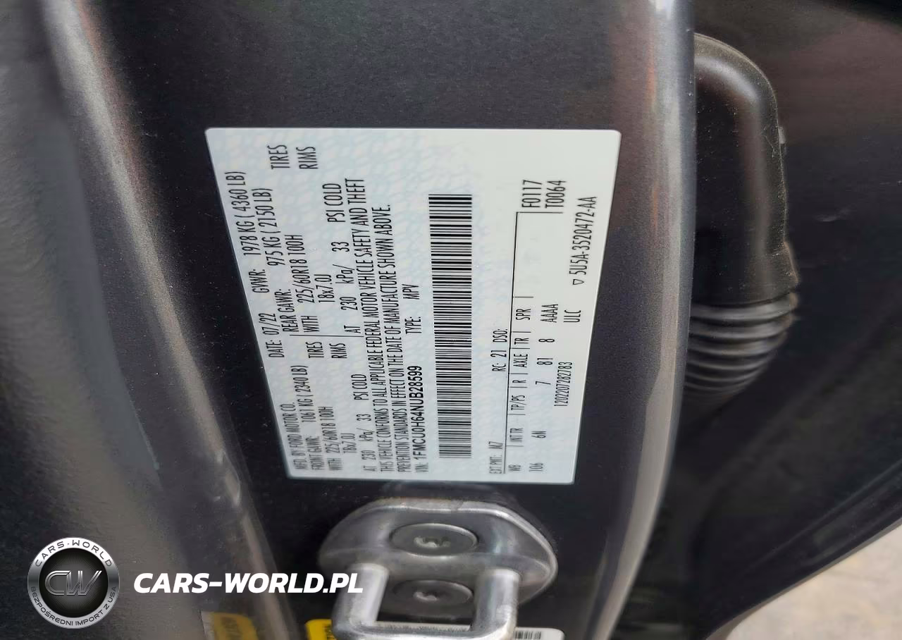2022 Ford Escape Sel VIN:1FMCU0H64NUB28599 - 13