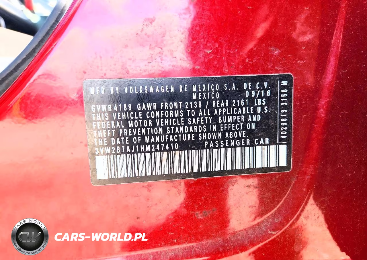 2017 Volkswagen Jetta S VIN:3VW2B7AJ1HM247410 - 12