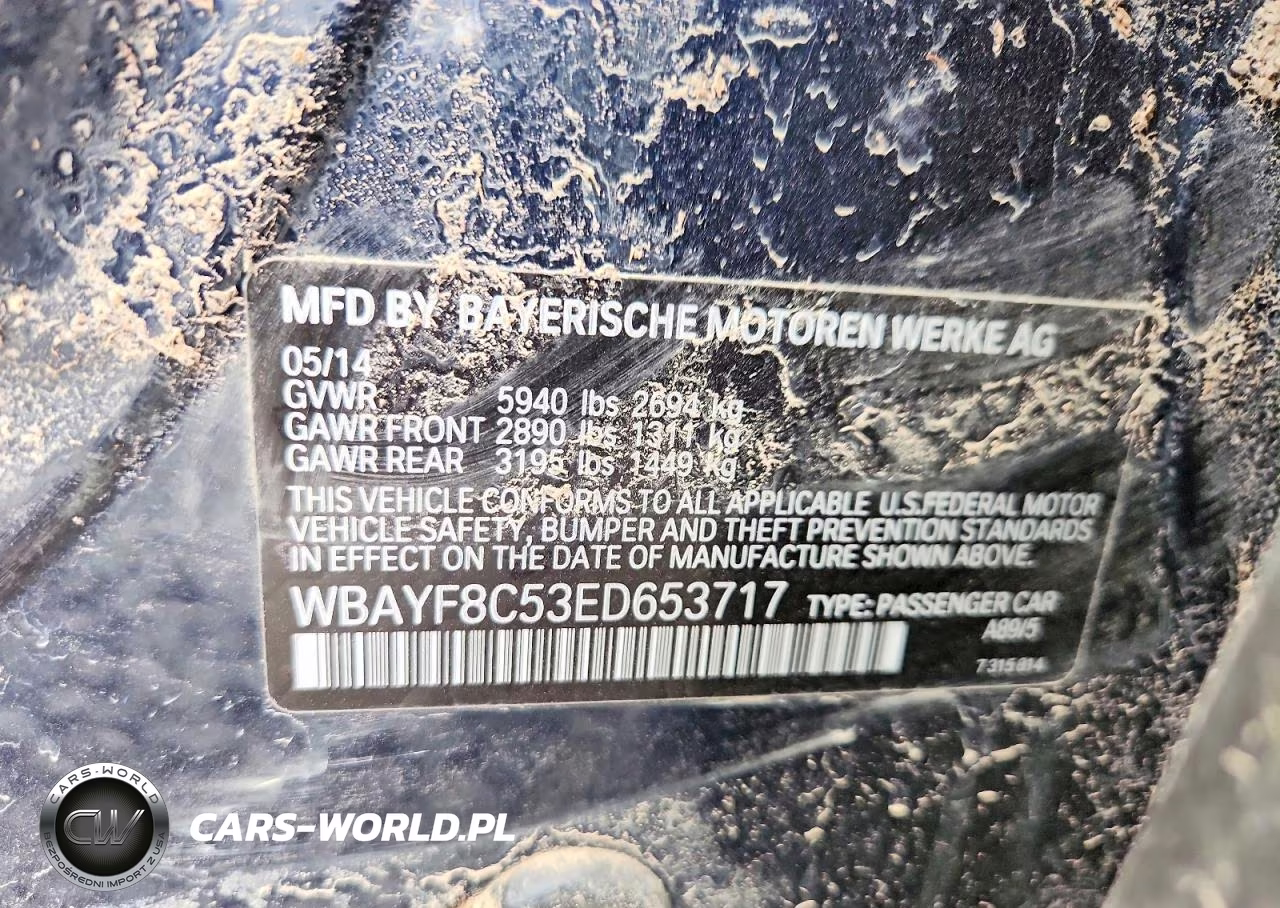 2014 BMW 750 Lxi VIN:WBAYF8C53ED653717 - 13