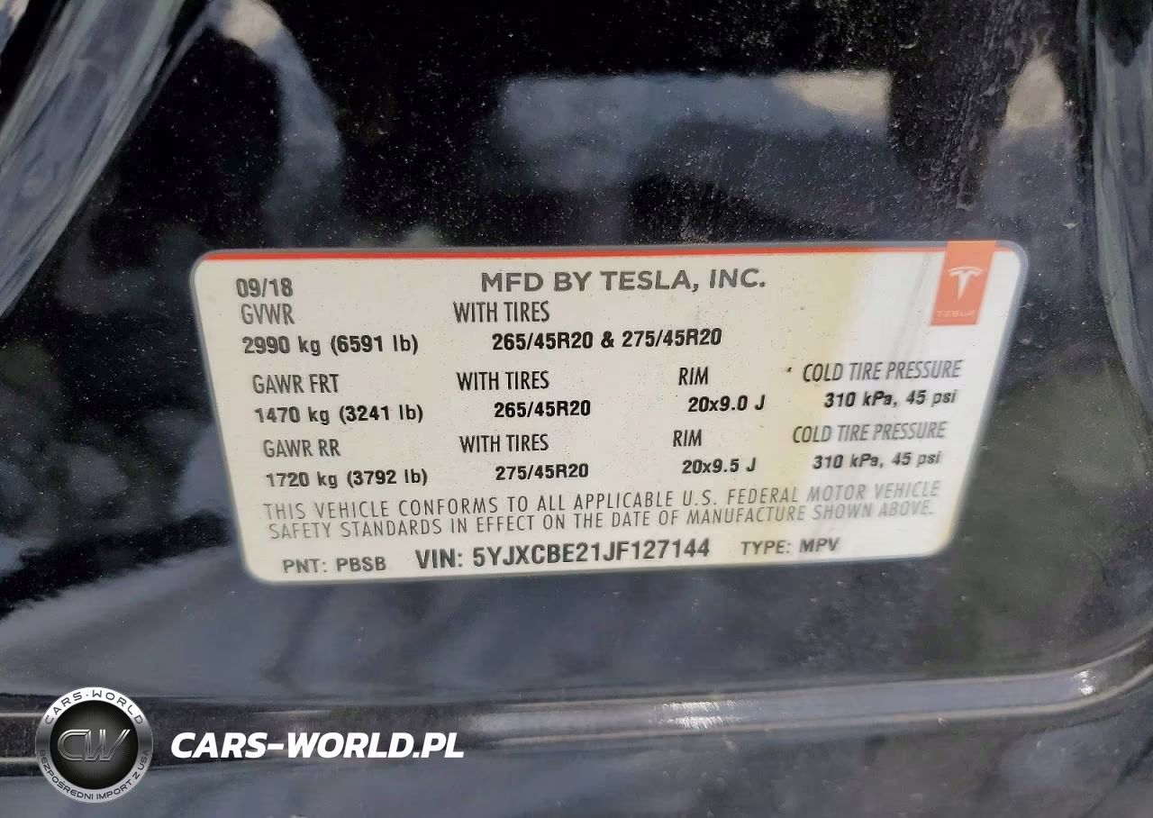 2018 Tesla Model X VIN:5YJXCBE21JF127144 - 13