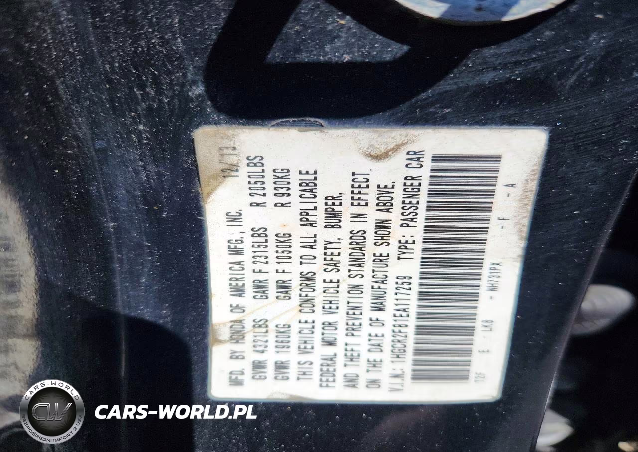 2014 Honda Accord Exl VIN:1HGCR2F81EA117259 - 12