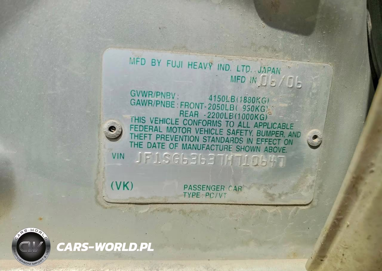 2007 Subaru Forester 2.5X VIN:JF1SG63637H710647 - 12