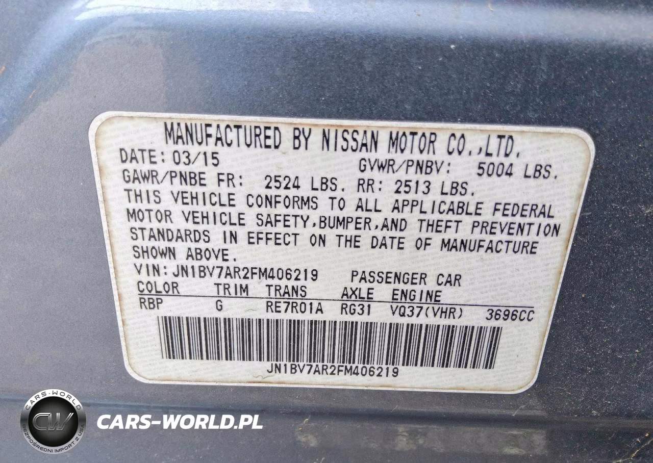 2015 Infiniti Q50 Premium VIN:JN1BV7AR2FM406219 - 12