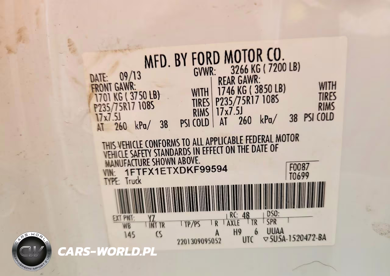 2013 Ford F150 Super Cab VIN:1FTFX1ETXDKF99594 - 12