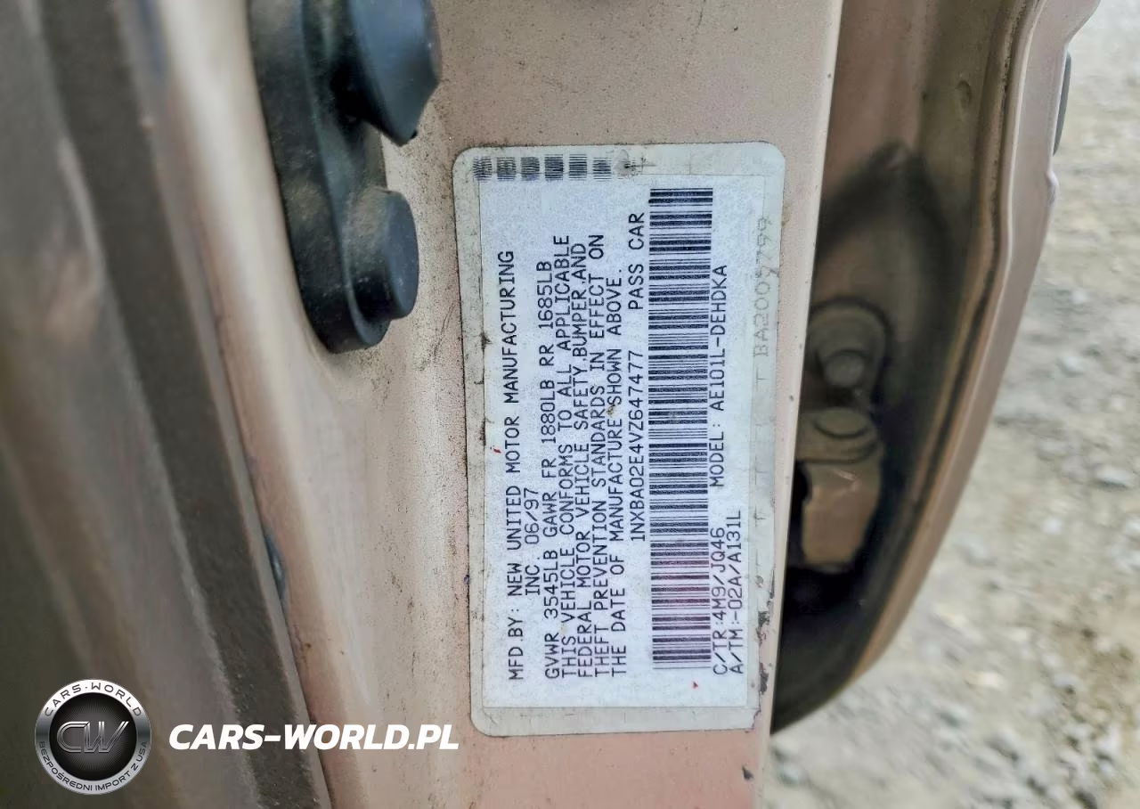 1997 Toyota Corolla Base VIN:1NXBA02E4VZ647477 - 12