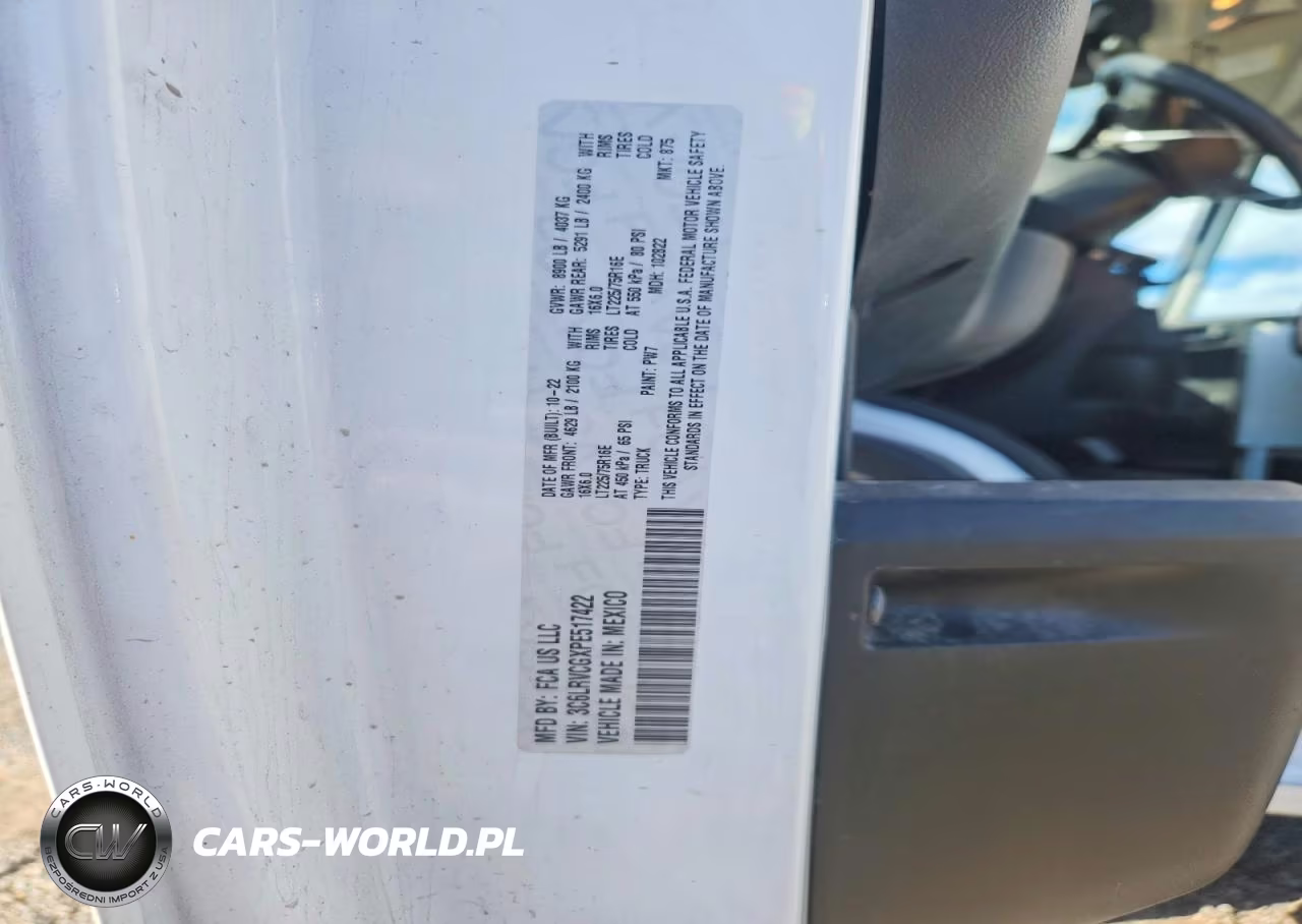 2023 Ram Promaster 2500 2500 High VIN:3C6LRVCGXPE517422 - 12