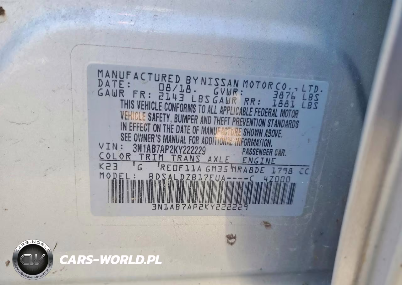 2019 Nissan Sentra Sv VIN:3N1AB7AP2KY222229 - 13