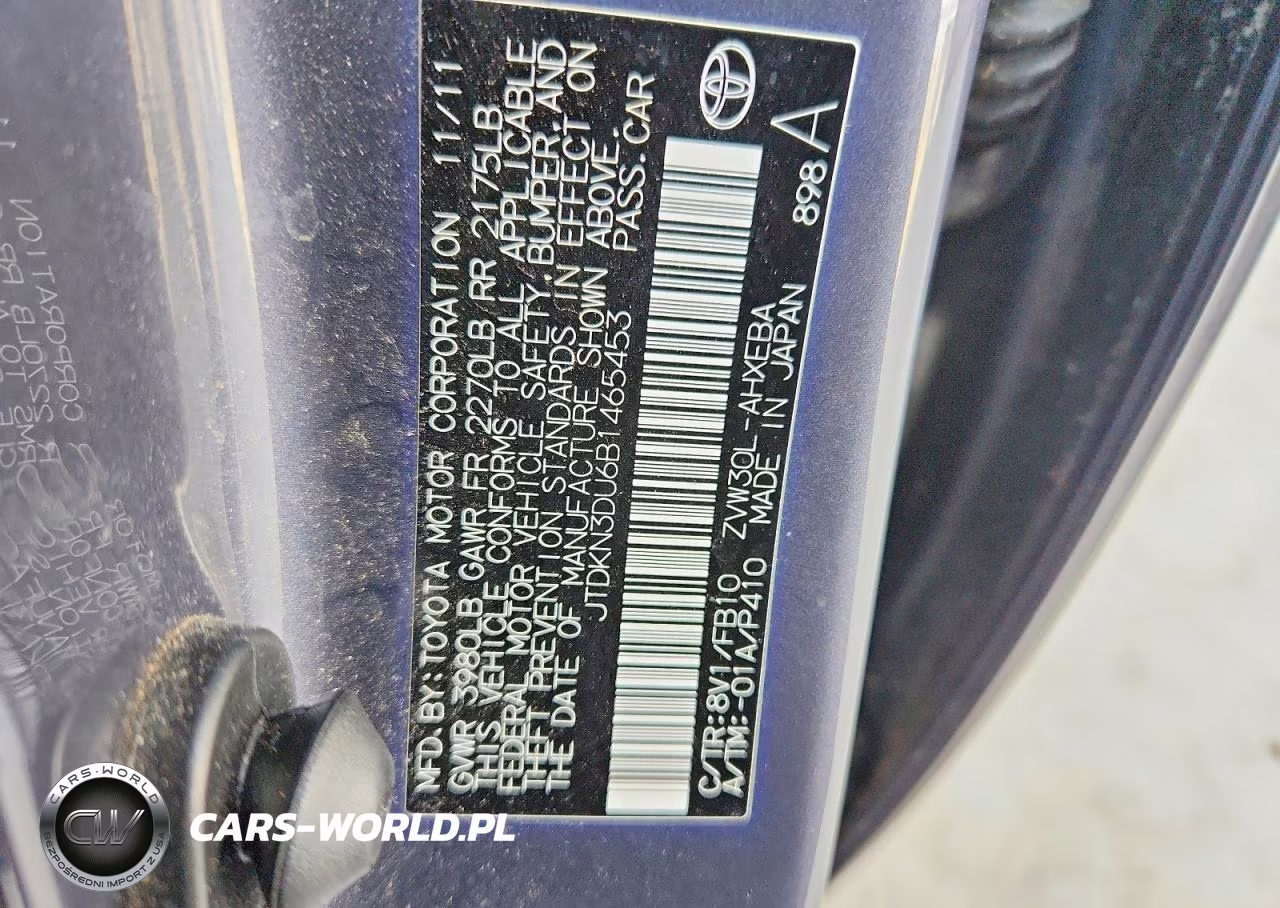 2011 Toyota Prius Three VIN:JTDKN3DU6B1465453 - 12