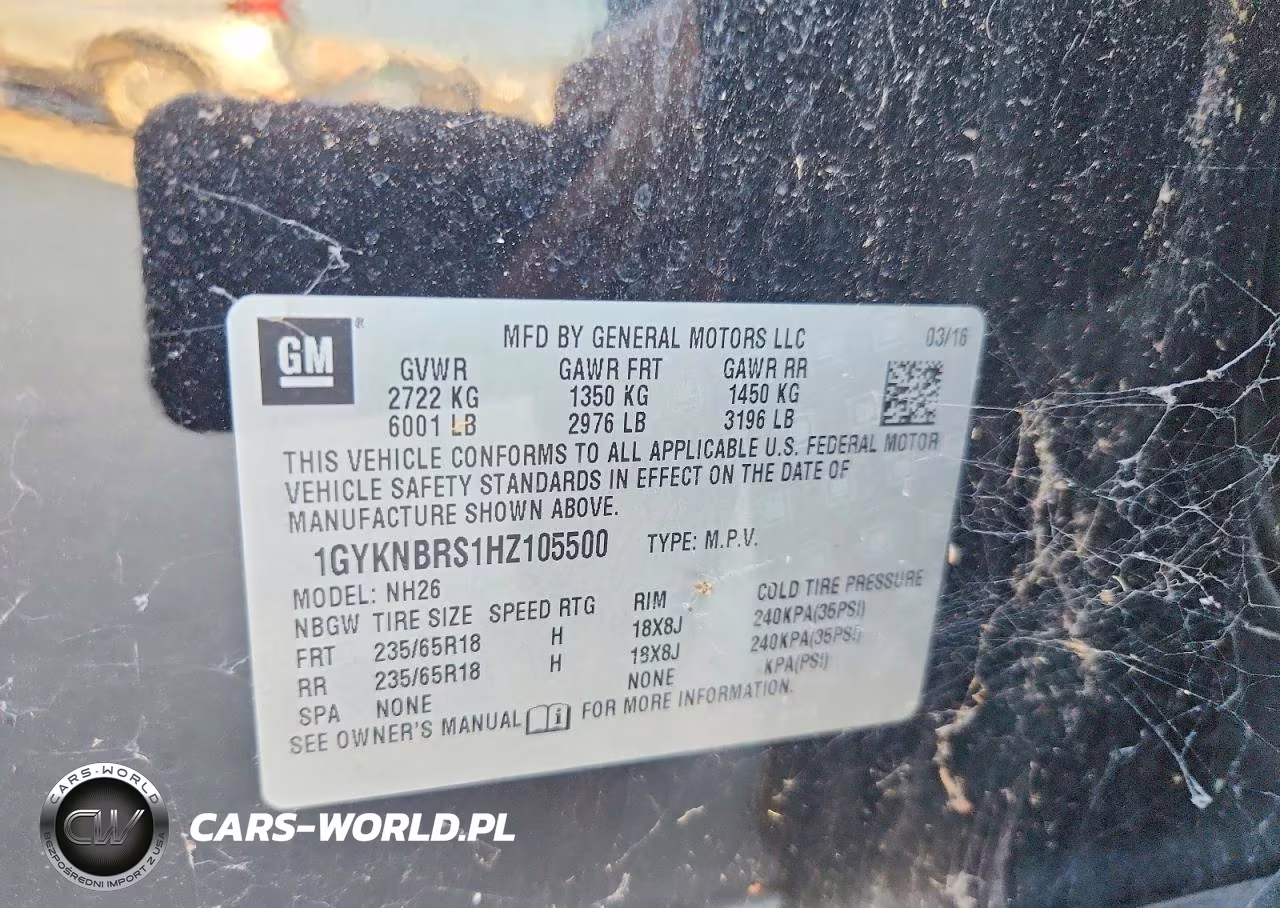 2017 Cadillac Xt5 Luxury VIN:1GYKNBRS1HZ105500 - 12