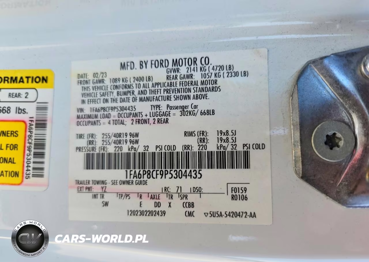2023 Ford Mustang Gt VIN:1FA6P8CF9P5304435 - 12