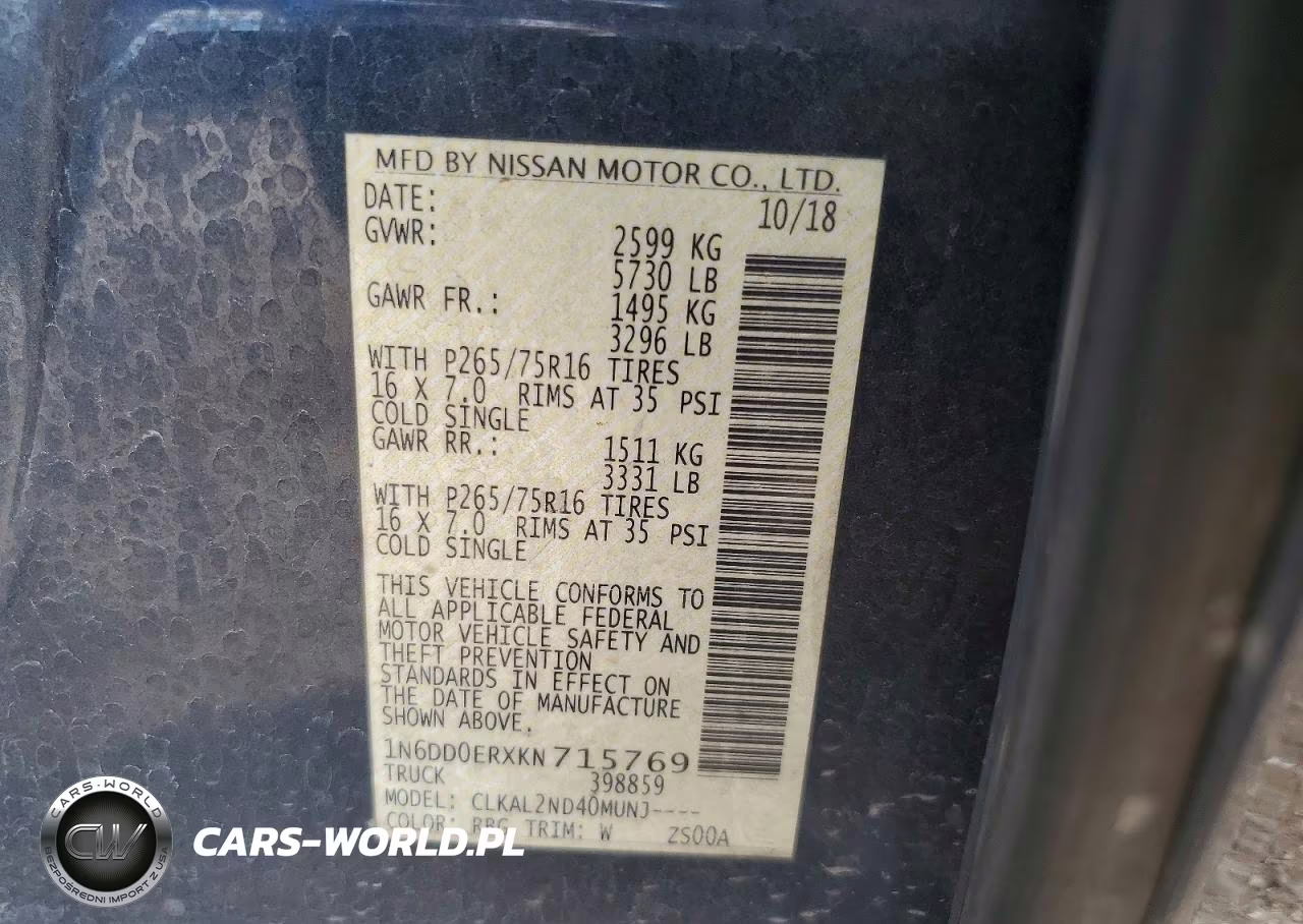 2019 Nissan Frontier Desert Runner VIN:1N6DD0ERXKN715769 - 12