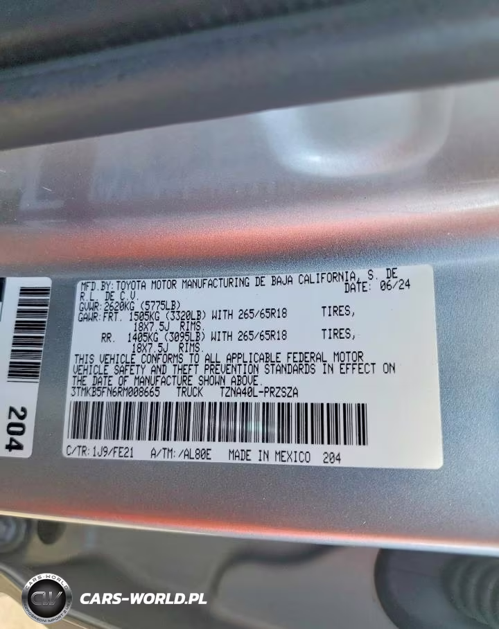 2024 Toyota Tacoma Trd Sport VIN:3TMKB5FN6RM008665 - 13