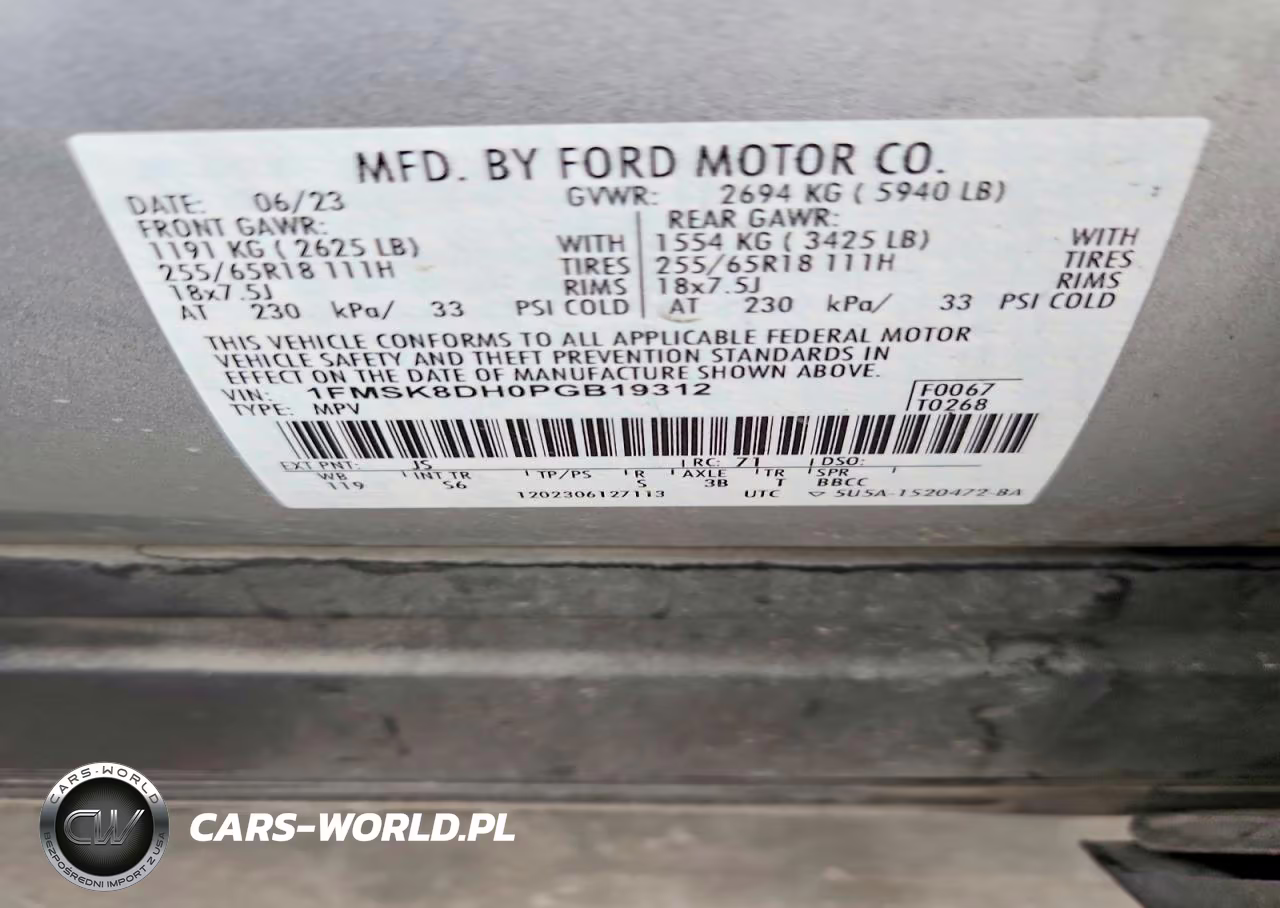 2023 Ford Explorer Xlt VIN:1FMSK8DH0PGB19312 - 14