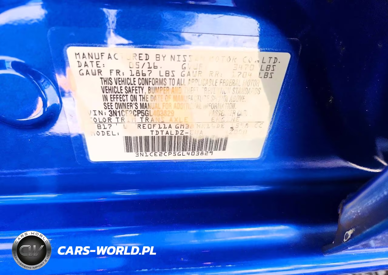 2016 Nissan Versa Note Sv VIN:3N1CE2CP5GL403829 - 12