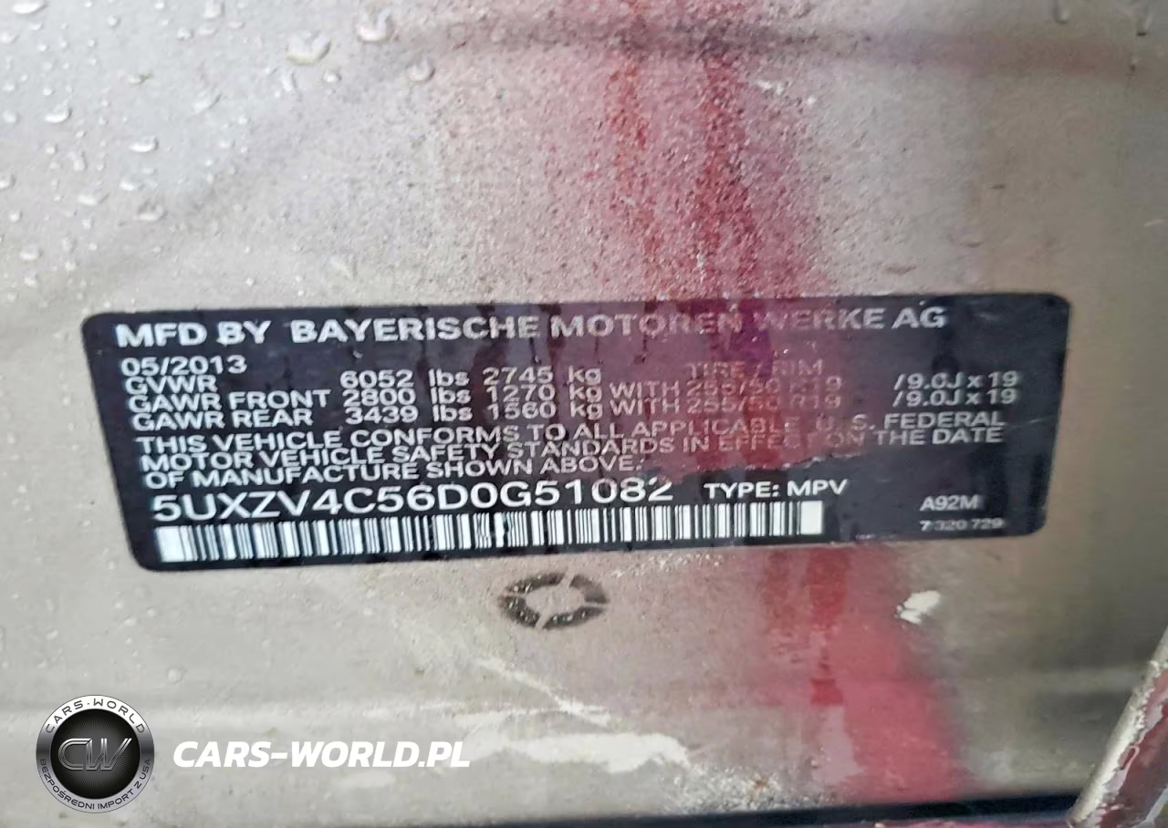 2013 BMW X5 xDrive35I VIN:5UXZV4C56D0G51082 - 13