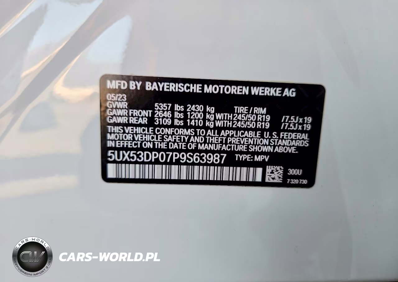 2023 BMW X3 xDrive30I VIN:5UX53DP07P9S63987 - 13