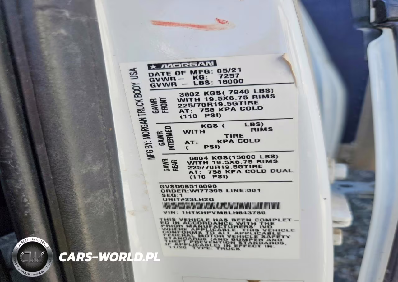 2020 Gm Gm515 Box Truck VIN:1HTKHPVM8LH643789 - 13