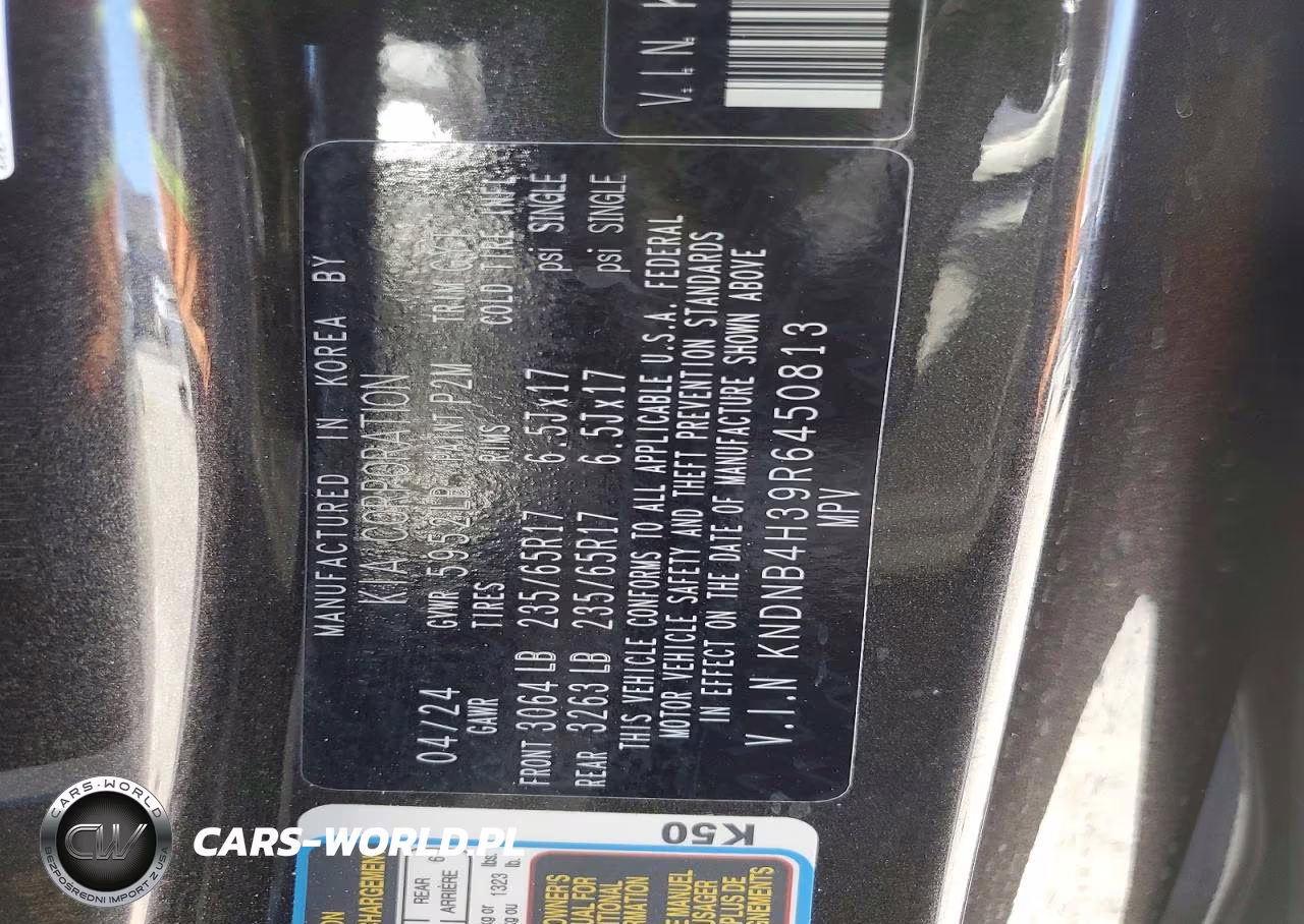 2024 Kia Carnival Lx VIN:KNDNB4H39R6450813 - 13