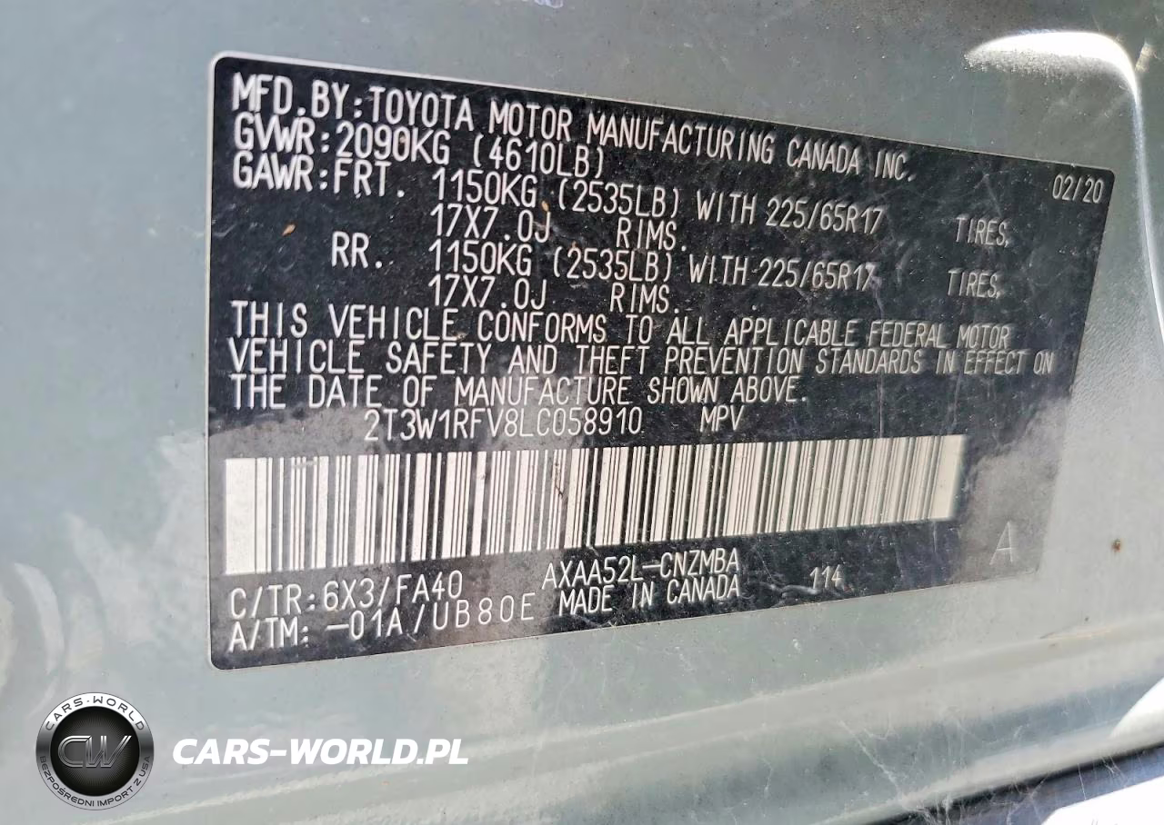 2020 Toyota Rav4 Xle VIN:2T3W1RFV8LC058910 - 13