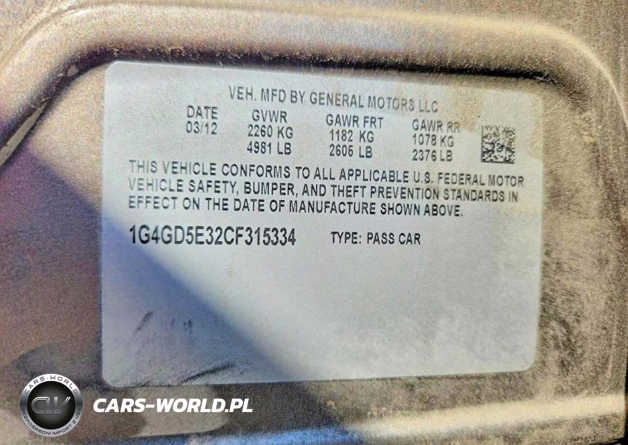 2012 Buick Lacrosse Premium VIN:1G4GD5E32CF315334 - 13