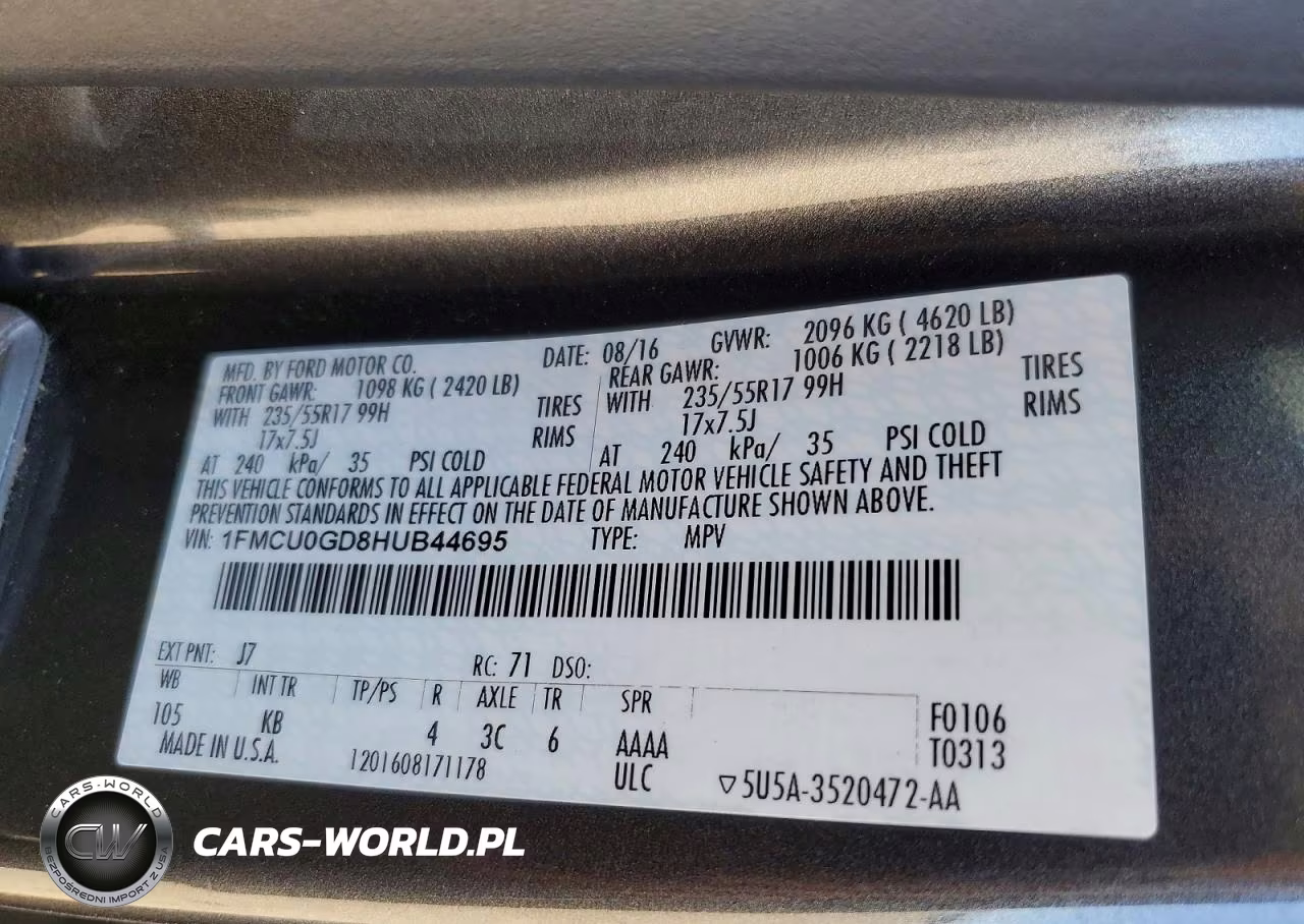 2017 Ford Escape Se VIN:1FMCU0GD8HUB44695 - 12