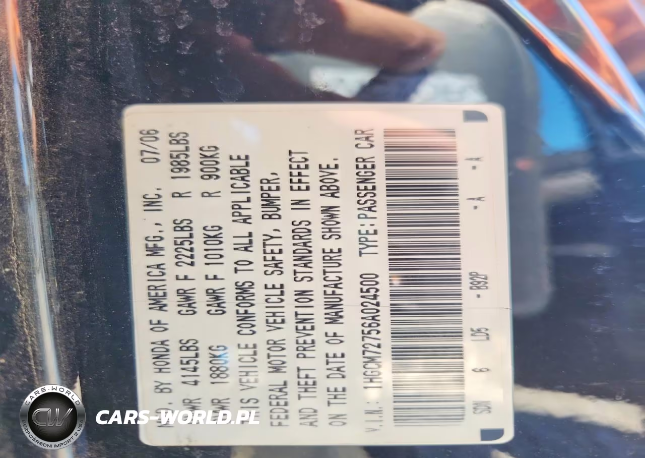 2006 Honda Accord Ex VIN:1HGCM72756A024500 - 12
