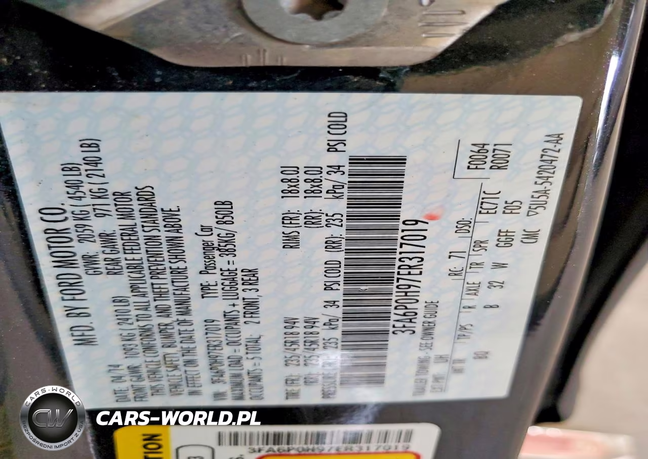 2014 Ford Fusion Se VIN:3FA6P0H97ER317019 - 12