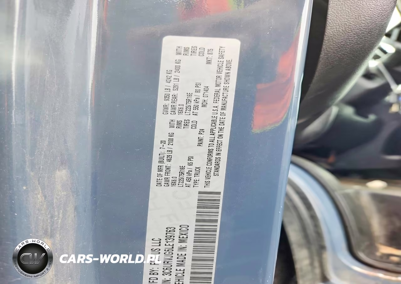 2020 Ram Promaster 3500 Delivery Van VIN:3C6URVJG6LE139763 - 13