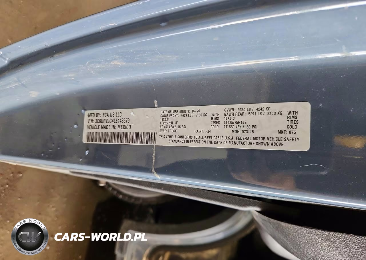 2020 Ram Promaster 3500 3500 High VIN:3C6URVJG4LE143679 - 13