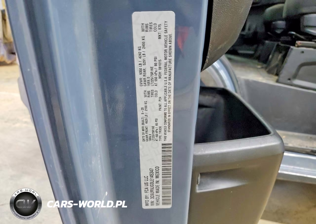 2020 Ram Promaster 3500 Delivery Van VIN:3C6URVJG0LE145347 - 12